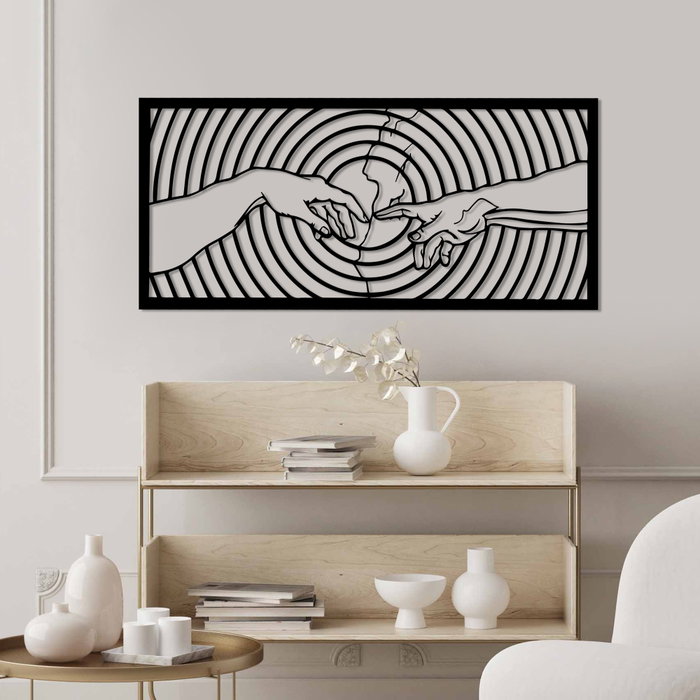 Wallity Michelangelo Escultura de Pared de Metal Negra Wallity Michelangelo Escultura de Pared de Metal Negra